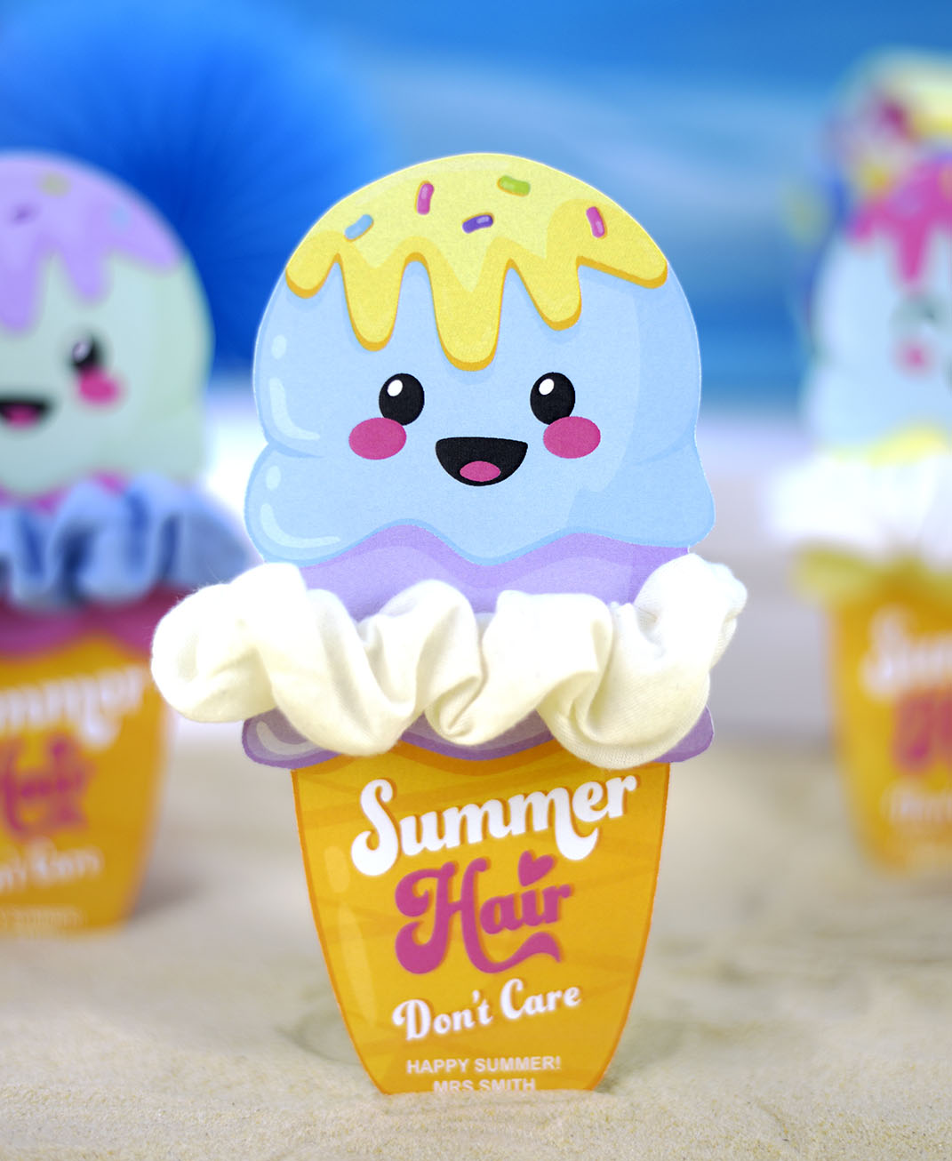 printable scrunchie holder, end of term gift for kids printable scrunchie holder, end of term gift for kids